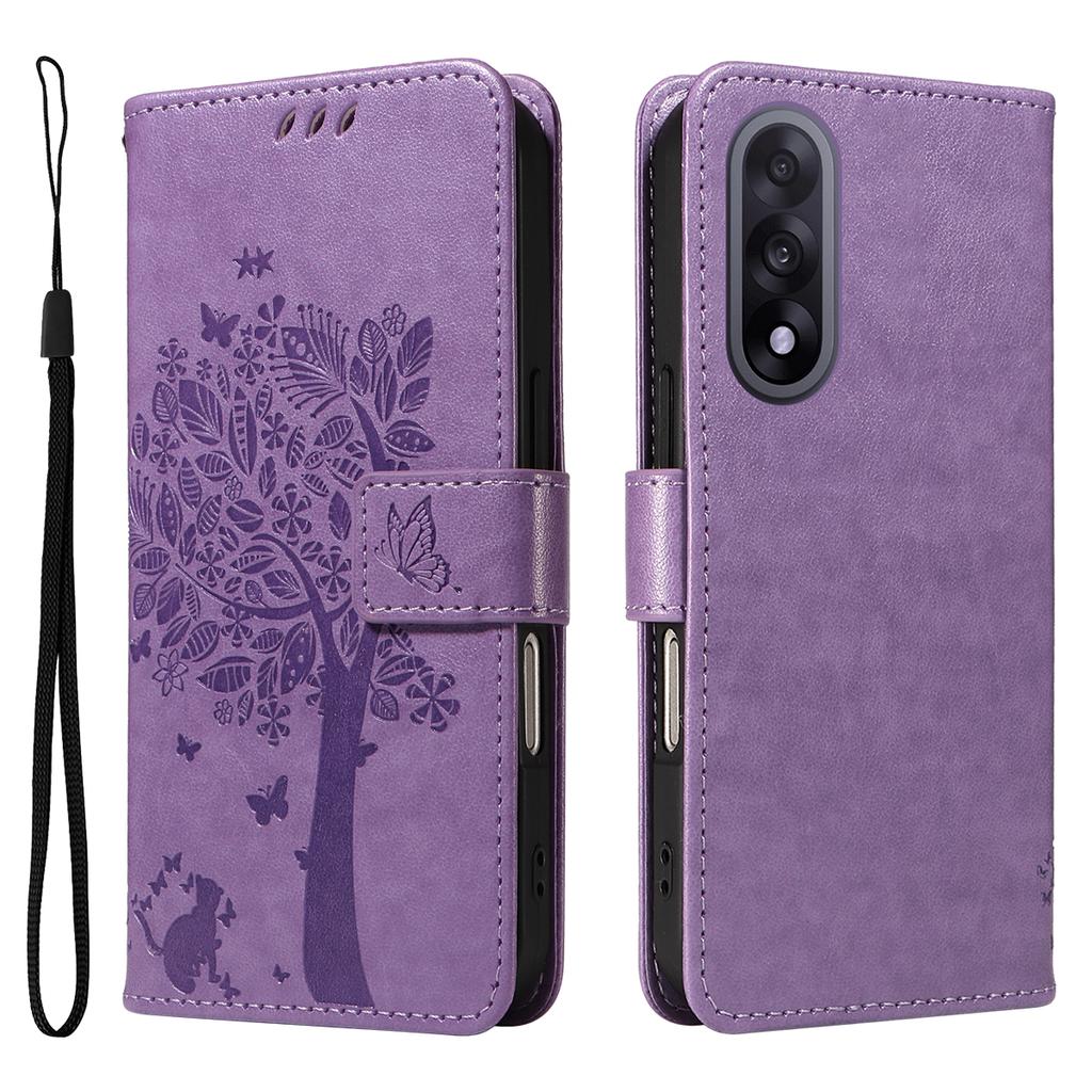 For OnePlus Nord 5 5G/OnePlus Ace 5 Ultra 5G Phone Case with Stand Cat Tree Pattern Leather Wallet Mobile Cover