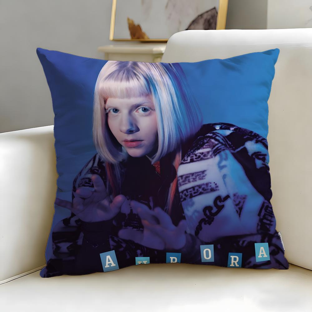 popular singer Aurora Cushion Cover Soft  EasyWash Pillow Case  Versatile for Couch Bed Travel and Office