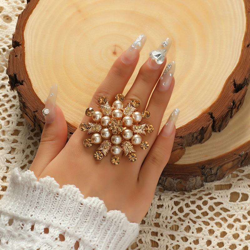 Trendy Oversized Statement Ring - Open Adjustable Design - Women's Fashion Accessory