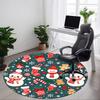 1 Stück Weihnachtsdekoration Teppich für das Büro Rutschfest, Runder Teppich, Weich & Bequem, Teppich für das Büro, Leichte Runde Bodenmatte