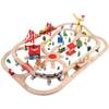 133-teiliges Holzschienen-Elektrozugset für Kinder