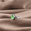 Grüner Katzenaugen-Edelsteinring, 925 massiver Sterlingsilberring, handgefertigter spiritueller Schmuck als Hochzeitsgeschenk
