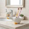 Duck-Shaped Toothbrush Set Stand Upright Storage Washroom Storage Holder Children