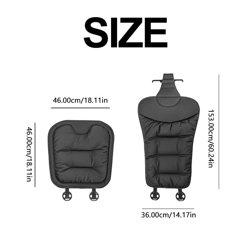 SEAMETAL Soft PU Leather Car Front Seat Cover Non-slip Velvet Front Rear Seat Cushion for All-Season 1pc