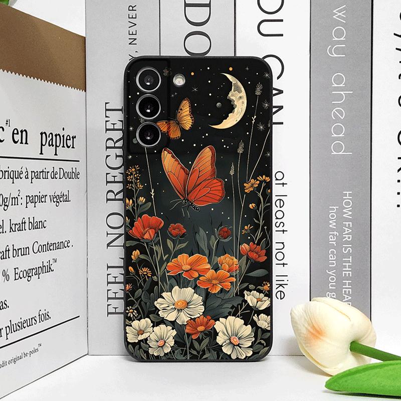 Aesthetic Moon Butterfly Flower Phone Case for OPPO Reno 13 12 F 11 10 Pro Plus A58 A79 Find X5 X3 Lite X8 X7 Frosted Soft Cover
