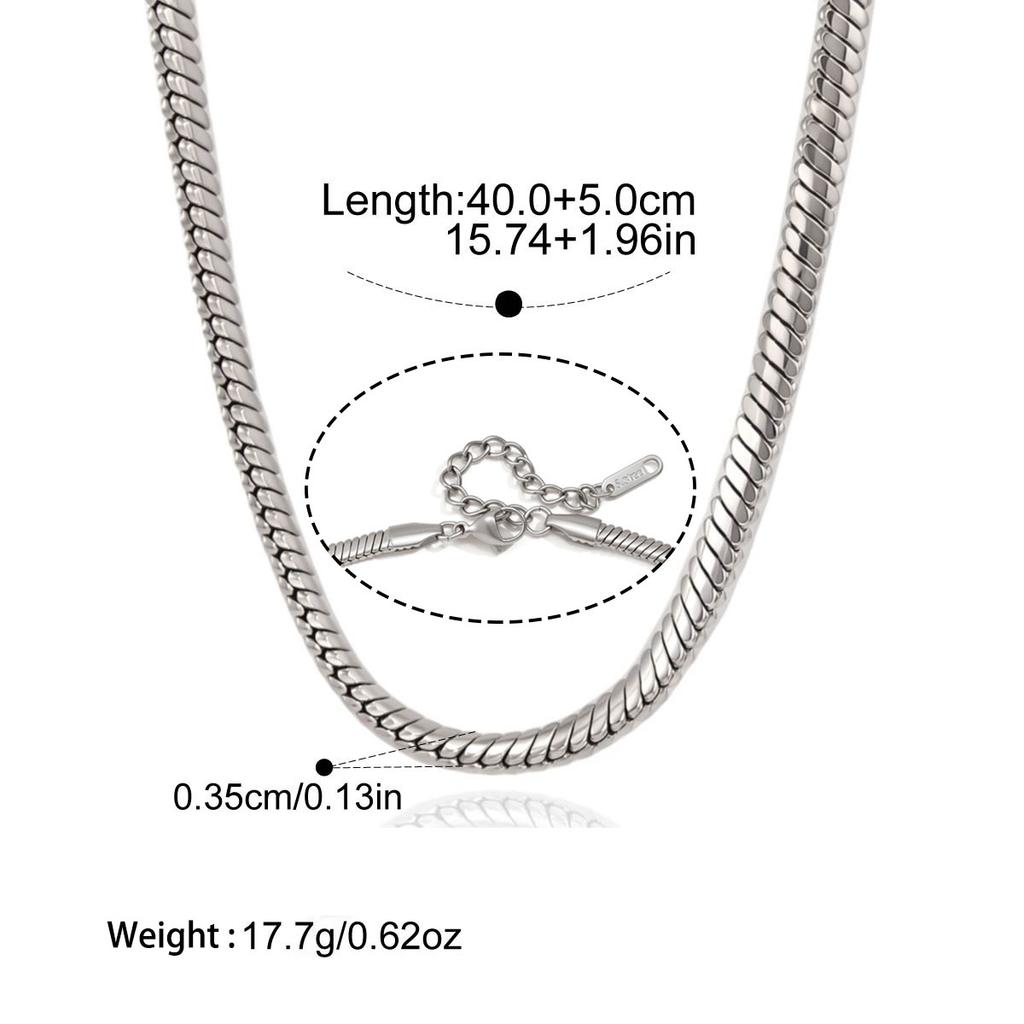 European and American titanium steel necklaces, niche snake bone chains, light luxury hand accessories, stainless steel necklaces, accessories,
