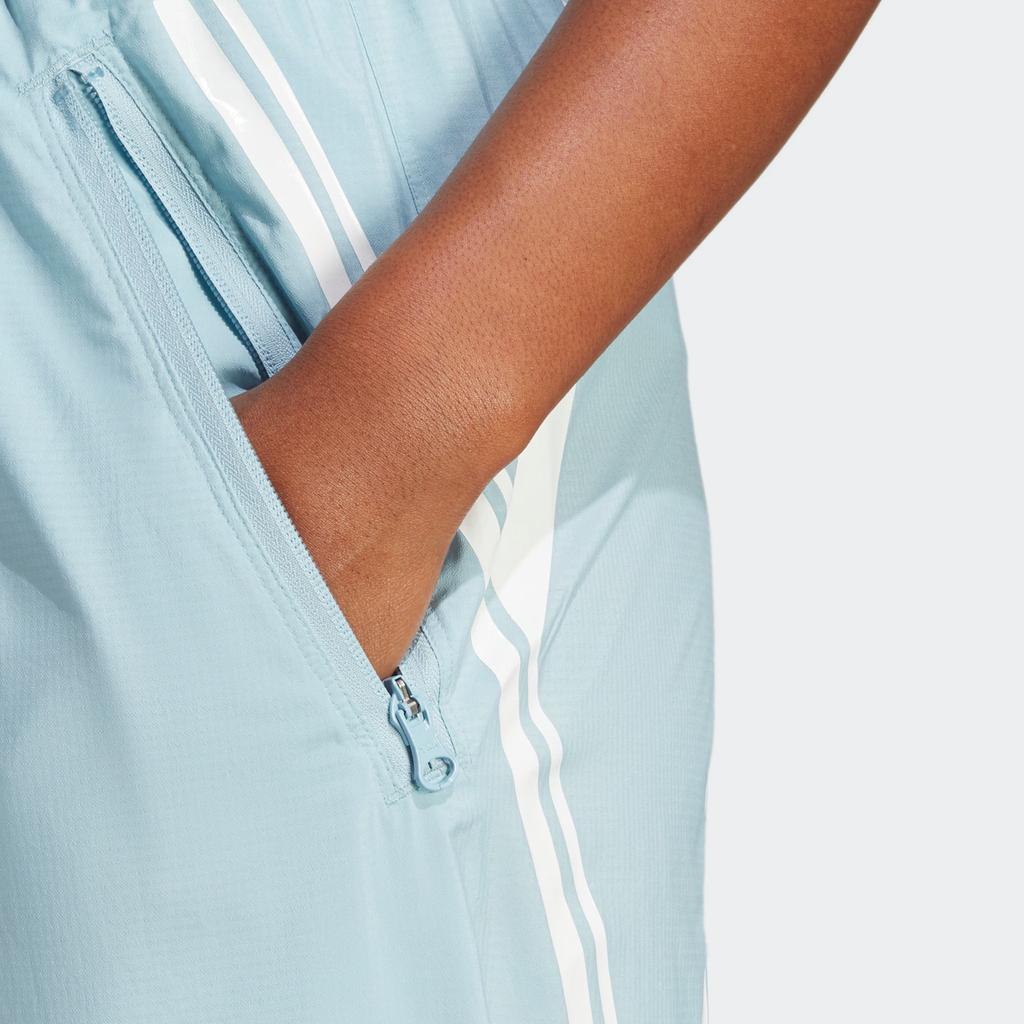 Adidas Truepace Woven Joggers With Striped Drawstring Cuffs Women Bottoms Grey Blue HR6577