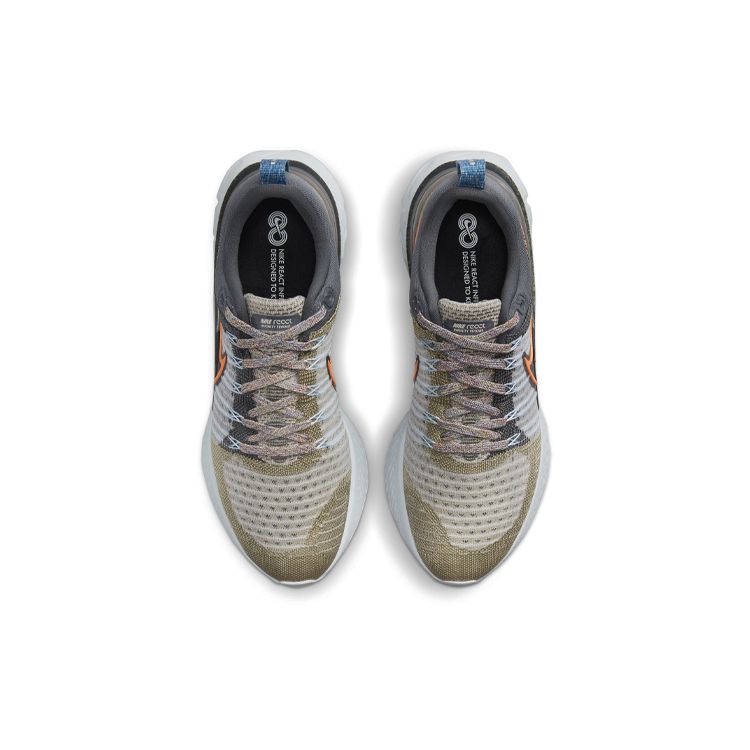 Nike React Infinity Run Flyknit 2 Made From Sport Men Sneakers Brown Light-Bone Sport-Spice DC4577-001