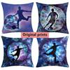 Tie Dye Soccer Player Sport Throw Pillow Covers Pattern Cushion Cover Suitable for Sofa Bedroom Car Pillow Cover