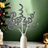 1PC Set Black/White Christmas Tree Picks Christmas Tree Decoration Woolen Bells Curly Pick Halloween Decoration
