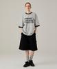 URBANAGE Studio Ringer Oversized Short Sleeve Gray