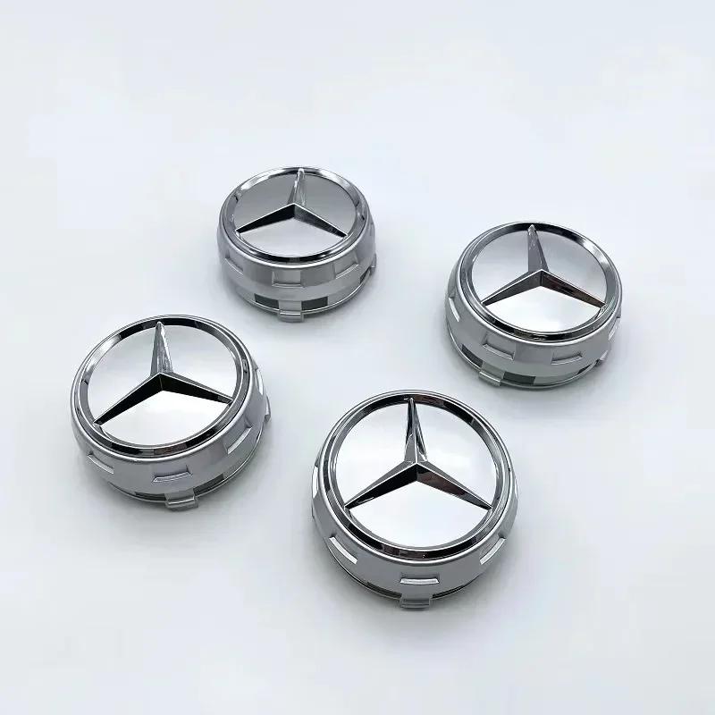 XHBNJ1 For Mercedes Benz 4PCS 75mm Car Wheel Center Hub Caps Cover for Mercedes Benz B/C/E/S Class A Class C200L GLC GLK CLA W166 W163