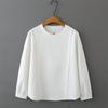 Plus Size 2026 Spring Lace Long Sleeve Round Neck T-shirt - Women's Versatile Mamba Cotton Top 805