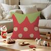 Cute Strawberry Cat   Personalized Pillow Cover Kids Bedroom Wild Party Decor Pillowcase kid Birthday shower Gift