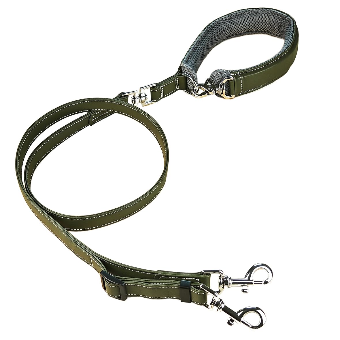 

Beanspet Dog Double Locking Lead with Two Snap Double Layer Easy to Dog Large Multifunctional Lead, Hooks, Leather, Hold, Lead, Small, Medium, Dogs,