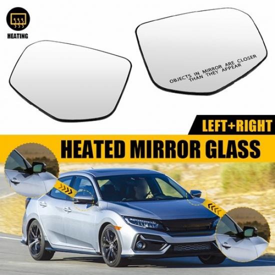 2PCS Mirror Glass Heated Driver Passenger LH RH Side For 2016- Honda Civic A