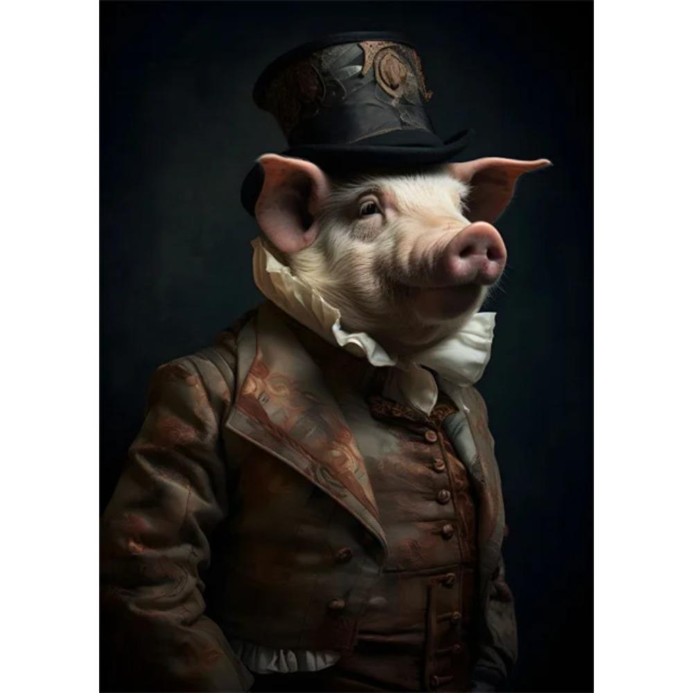 Aristokratyczne Zwierzęta Portret Plakaty i Druki Sztuka Vintage Malarstwo na Płótnie Obrazy na Ścianę do Salonu Dekoracja Domu