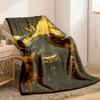 Vintage Style Buffalo Print Flannel Throw Blanket Hypoallergenic All-Season Multipurpose Polyester with Machine Washable for Sofa