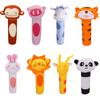 Baby Cute Cartoon Shape Soft Hand Rattle with Sound Gripping Toy Cradle Ornament