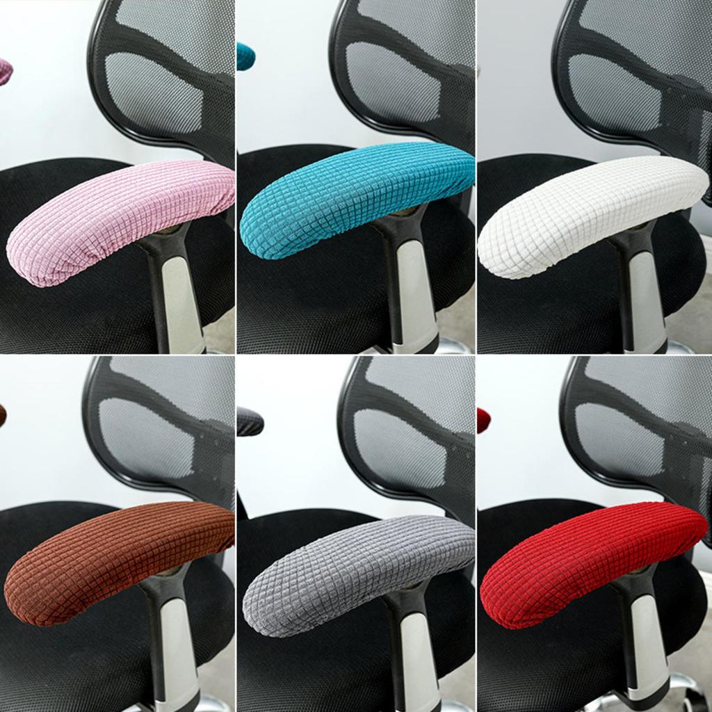 1pair Office Chair Armrest Cover Removable Stretchable Washable Waterproof Fabric Elastic Half Pack for Computer Chair Slipcover Armrest