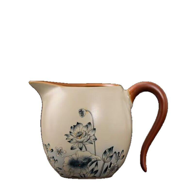 Ru Kiln Beauty Fair Cup Kung Fu Tea Set Tea Divider Tea Leak Filter Net Tea Filter Open Piece Can Raise Tea Sea Male Cup