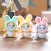 Soft Plush Adorable Kitten Rabbit Bag Charm Fluffy Stuffed Doll Keyring