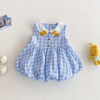 Girls Duck Print Dress Korean Style Summer Baby Doll Dress Kids Princess Clothing