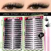 Xiaomi GROINNEYA Lash Clusters Kit 640 Pcs D Curl DIY Eyelash Extensions with Waterproof & Reusable Clusters Long-Lasting Volume Lashes