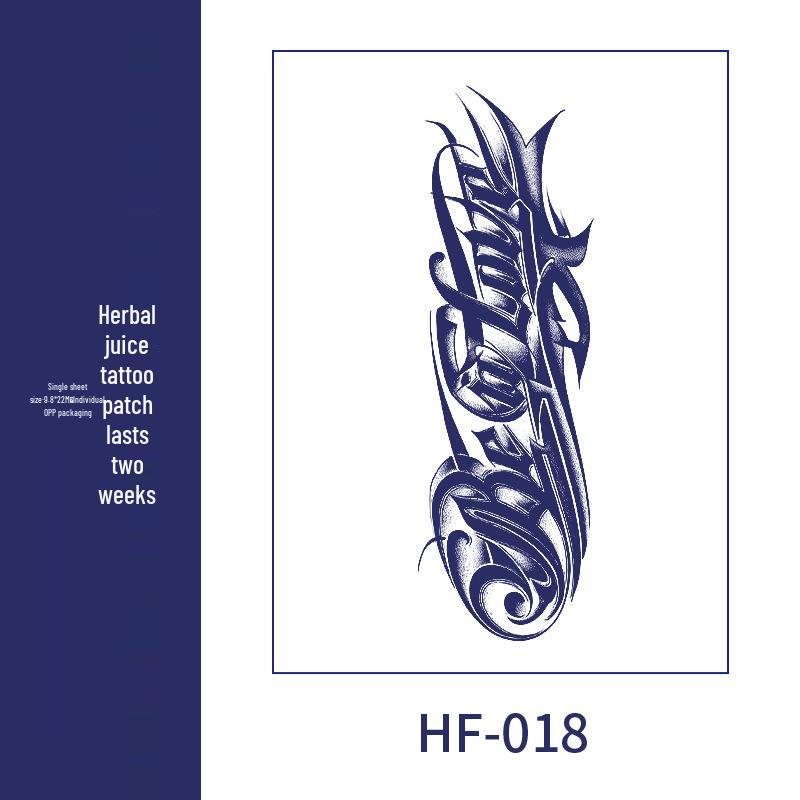 Waterproof Long-lasting European-American Herbal Arm Tattoo Sticker for Men