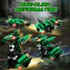 Dinosaur Deformation Remote Control Car 2.4G One-button Variable Battle Robot Walking Upright Children's Toy/4 Colors