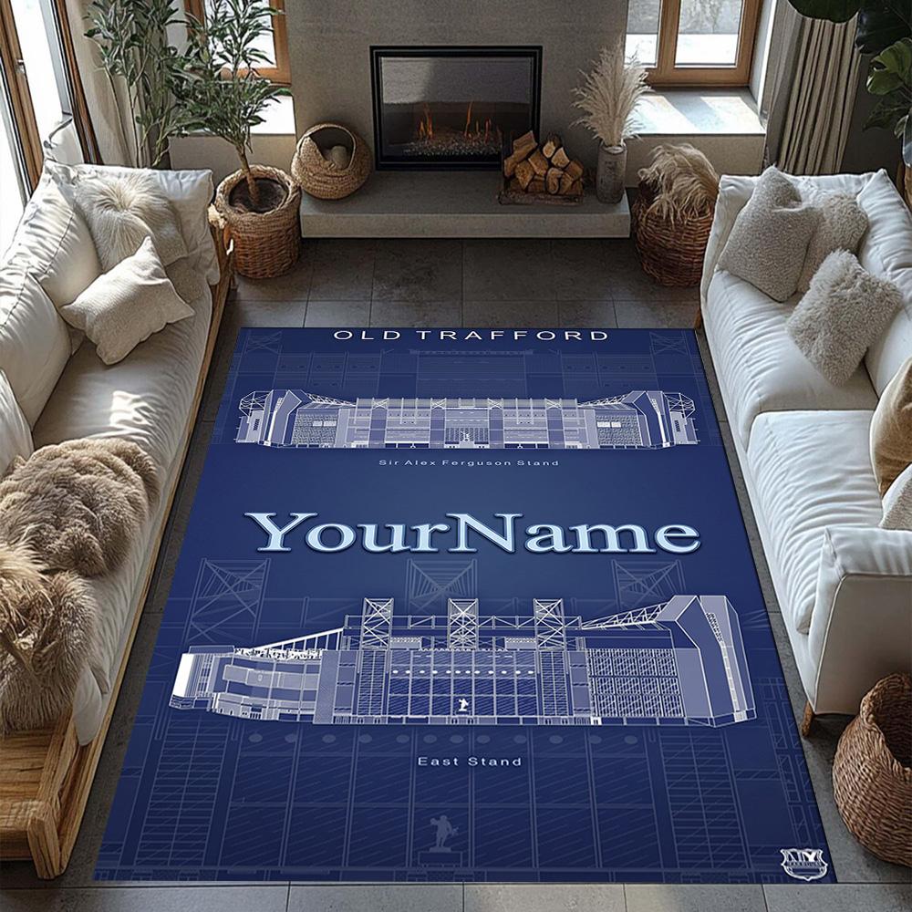 Manchester Customizable Name Floor Mat Suitable for Decorate room Dormitory Bedrooms Living Rooms Antislip Carpet Office home decor