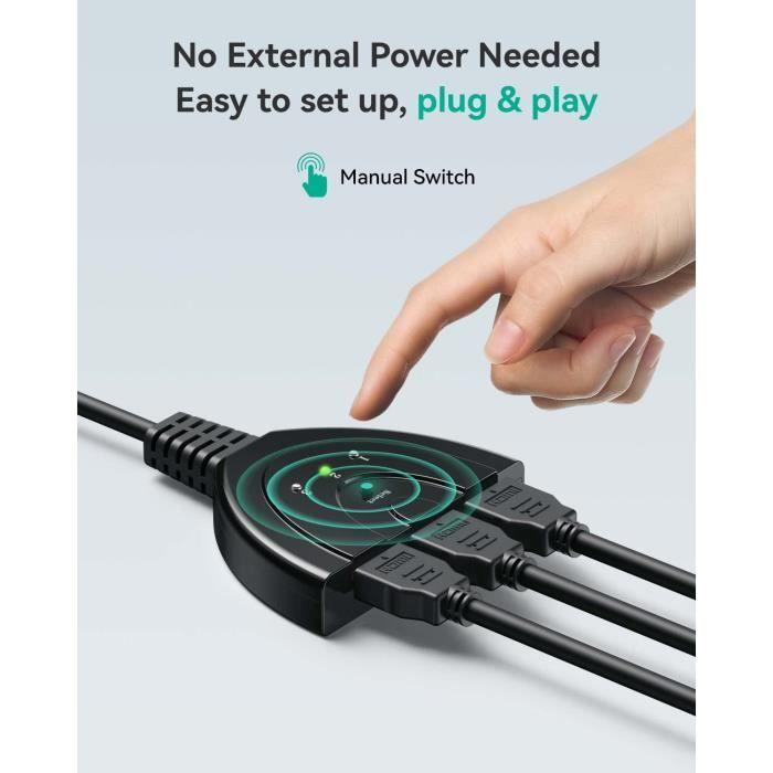 HDMI-Umschalter - GENERIC - GANA 4K - 3 Anschlüsse - Plug and Play - Auflösung 1080P