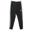 Adidas Trefoil Logo Track Pants M Black 3-line Jersey Men's Used