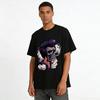 Vintage Gambler Skull Print Tee Edgy Retro Casual Graphic T-Shirt Pure Cotton T-shirt