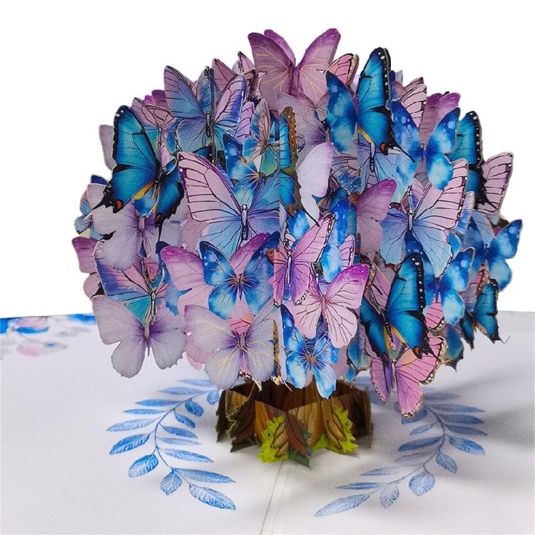 Beautiful Handcrafted 3D Popup Card Feature Elegant Butterfly Design On Premium Paper Birthday Greeting Card бабочка синий