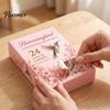 Holiday Window Decor Cherry Blossom Hummingbird Christmas Advent Calendar, 24 Days Countdown Calendar with Multi Purpose Decorations 2D Acrylic