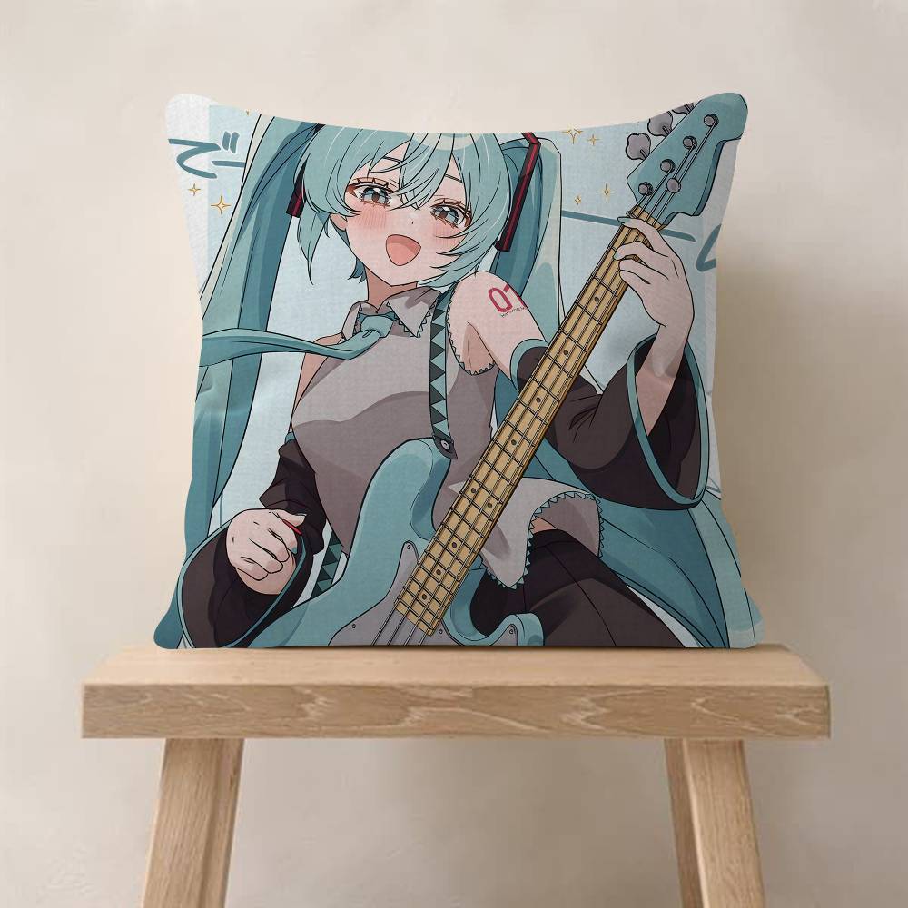HHatsune Anime Miku Cushion Cover Decorative Pillow Sofa Home Decor Case Pillow Cases