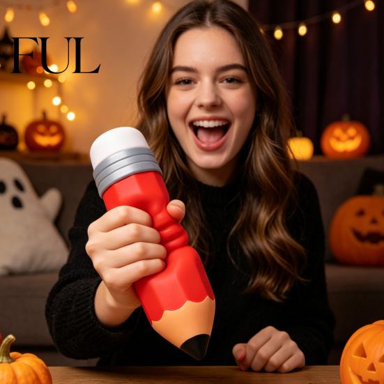 Fidget Toys for Adults Kids Giant Pencil Squeeze Toy, Slow Rebound TPR Sensory Toy Adults, Soft Pinchable Toys, Fun Desk Decoration Halloween