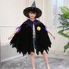 Fantasia de Bruxa Infantil com Chapéu Fantasia de Halloween para Apresentação Cosplay de Menina Fantasia de Festival