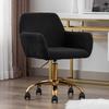 Hengming Faux Fur Home Office Stoel, Pluizige Comfortabele Make-up Kaptafelstoel, Draaibare Bureau Stoel Hoogte Verstelbaar Kapstoel voor Slaapkamer