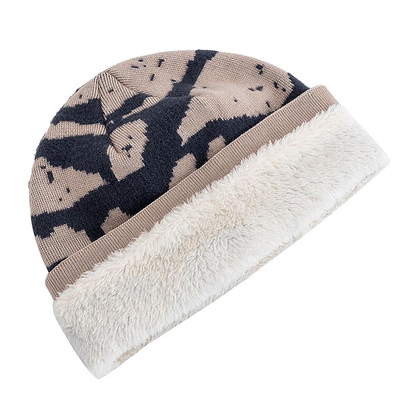 Męski Damski Ciepła Zimowa Czapka Styl Artysty Czapka Beanie Wyściełana Pluszowym Futrem Dandy Zimowe Czapki Dla Mężczyzn Unisex Czapka Dzianinowa