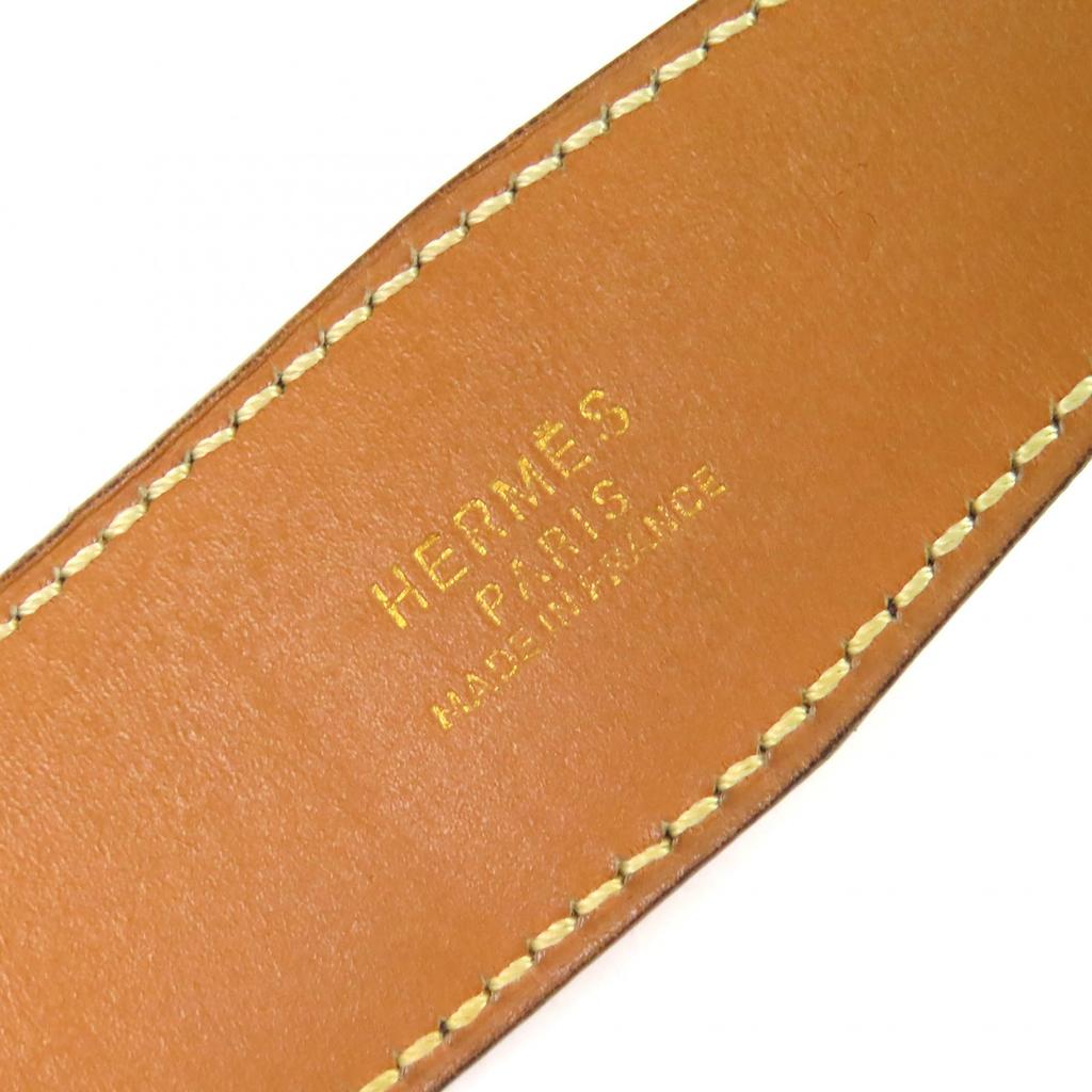 Very Good HERMES Belt H Logo Buckle, Ostrich Leather Brown Ostrich Women Used
