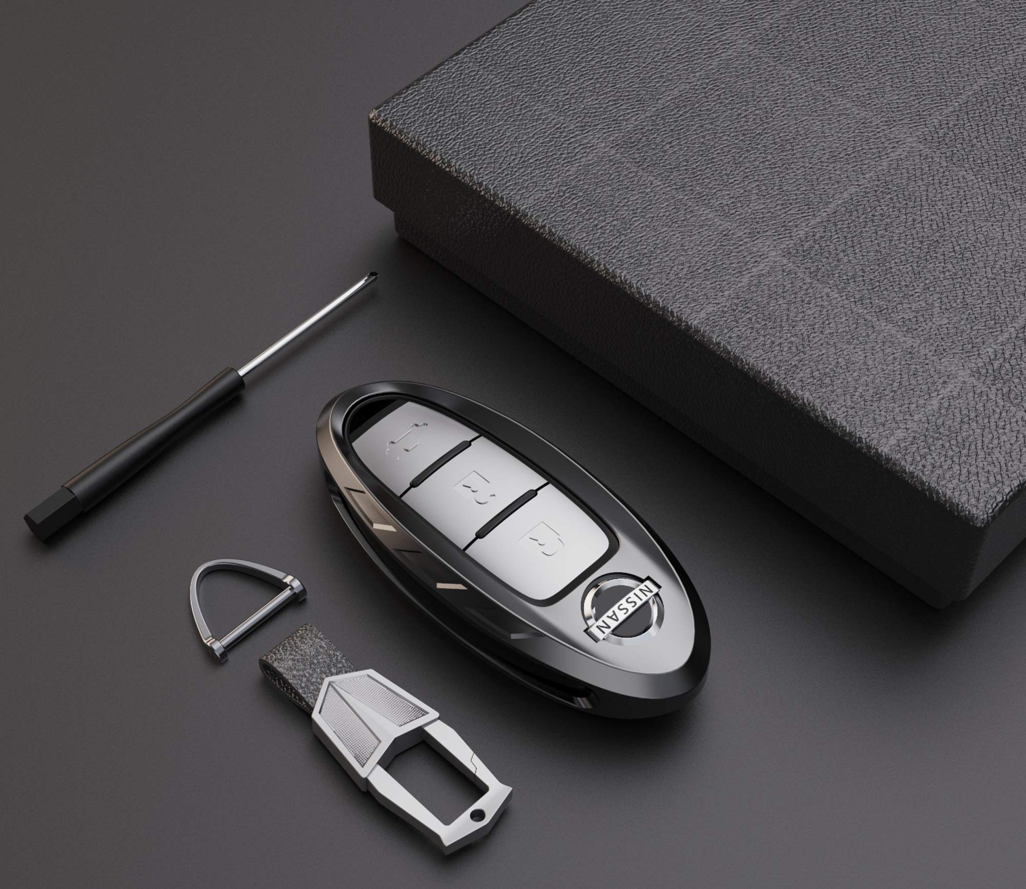 

[Deyou] Nissan Car Dedicated Aviation Zinc Alloy Key Case Key Cover Fits Models GT-R