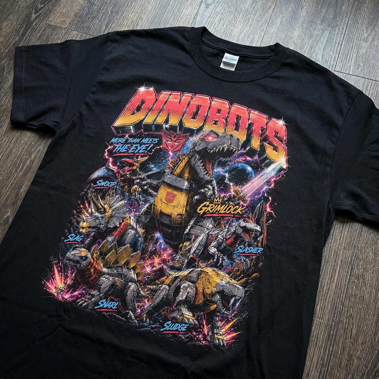 Dinobots Transformers T-Shirt | Vintage Bootleg 80s Graphic Tee 2XL