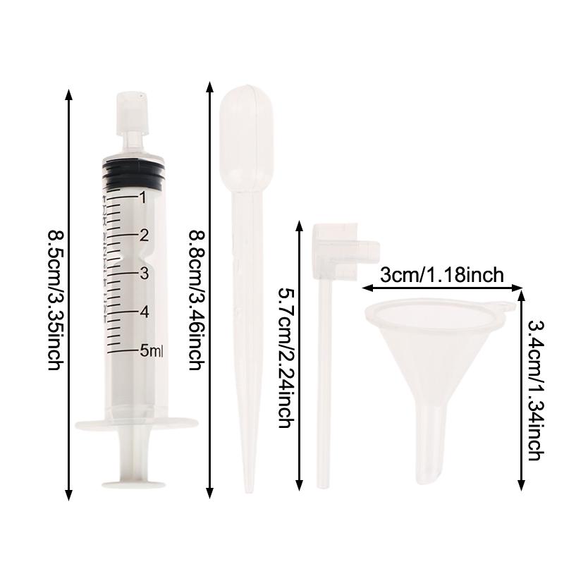 3/4Pcs Perfume Refill Tools Set Plastic Diffuser Syringe Straw Dropper Funnel Spray Dispensing Required Cosmetic Tools