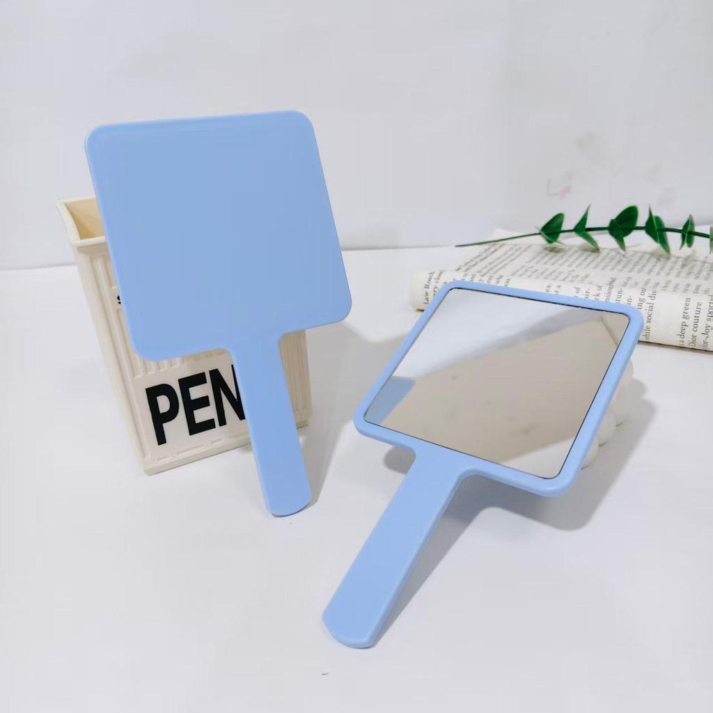 Portable High-Definition Handheld Cosmetic Mirror - Customizable Plastic Makeup Mirror Gift