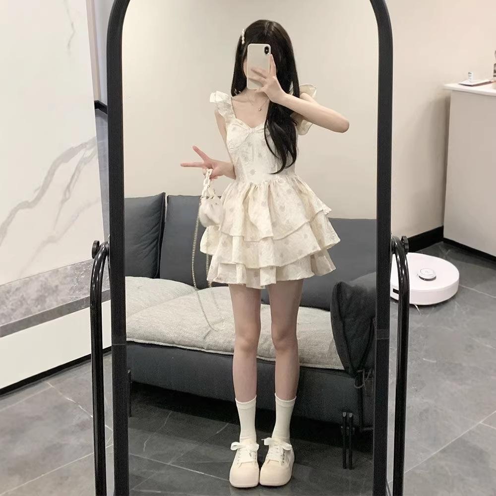 New pure desire Mori first love dress sweet girl dress small summer waist princess tutu dress