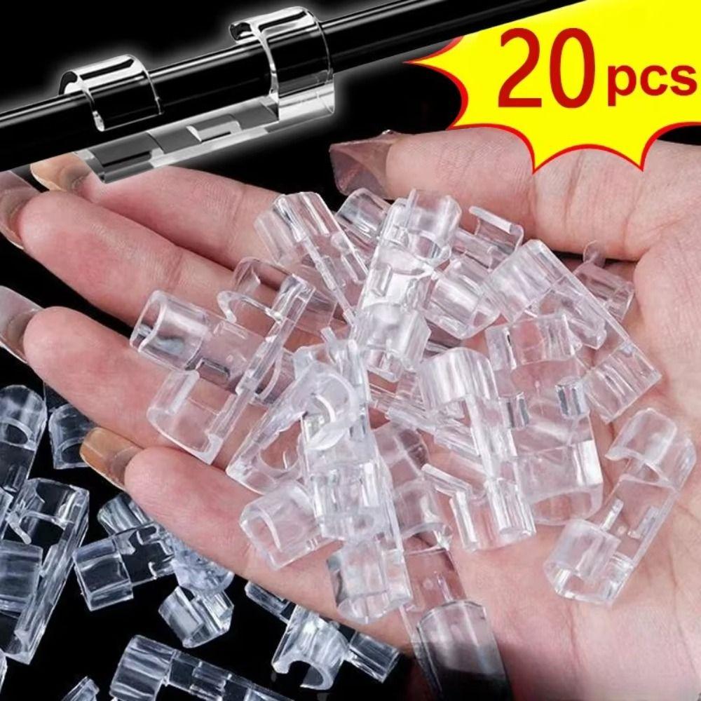 Plastic Material Cable Management Clips Self Adhesive Cord Holder  PC Cable Organization