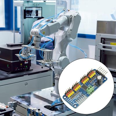 16 Channel 12-Bit PWM Servo Shielding Driver I2C Interface PCA9685 Module Expandable 16 Port PWM Driver Module For Robotics