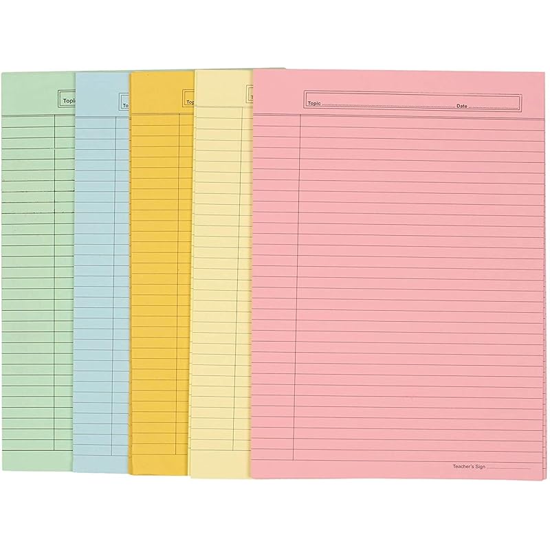 Eclet A4 Size Both Side Ruled colour Sheet (Pack of 40 sheets) for Project/Assignment/Practical/Homework(A4-40 colour sh